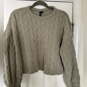 WOMENS SWEATER • LARGE • GREEN • CROPPED • MOON & MADISON